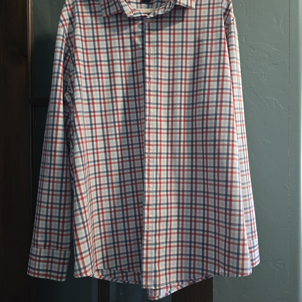 Mizzen+Main Red and Blue Checkered Shirt